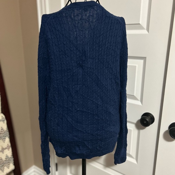 Brooks Brothers Silk Cashmere Navy Blue Knit Cardigan - Picture 4 of 7